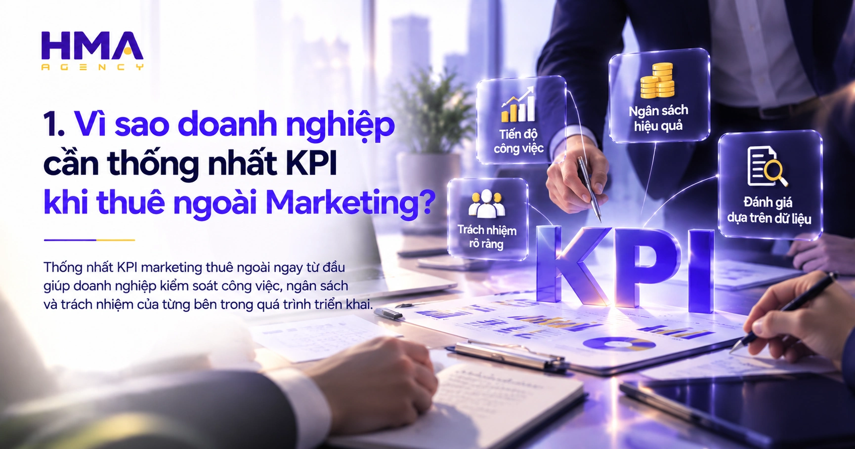KPI SEO, Content, Ads trong một phòng Marketing thuê ngoài
