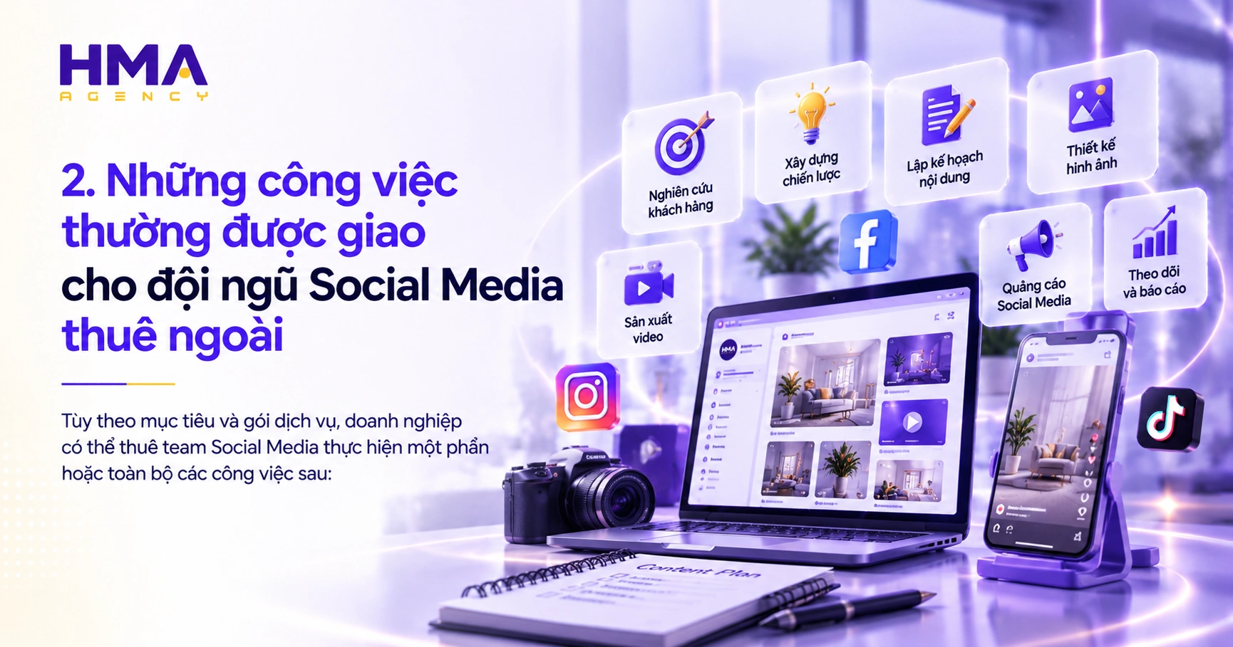 Những công việc thường được giao cho đội ngũ Social Media thuê ngoài