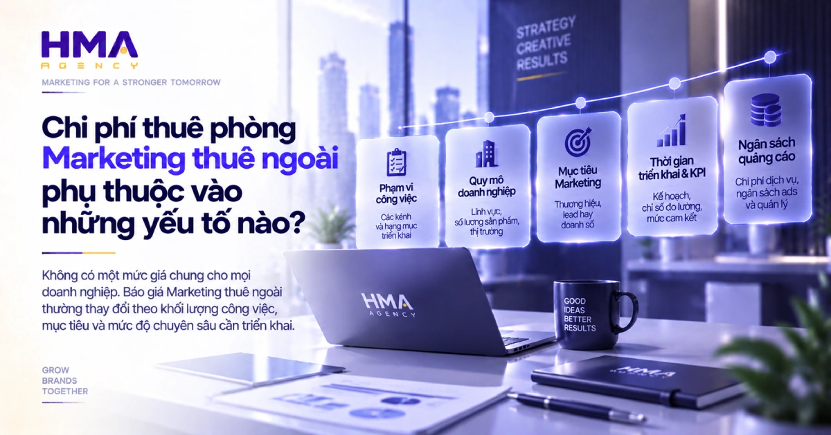 Chi phí thuê phòng Marketing thuê ngoài phụ thuộc vào những yếu tố nào