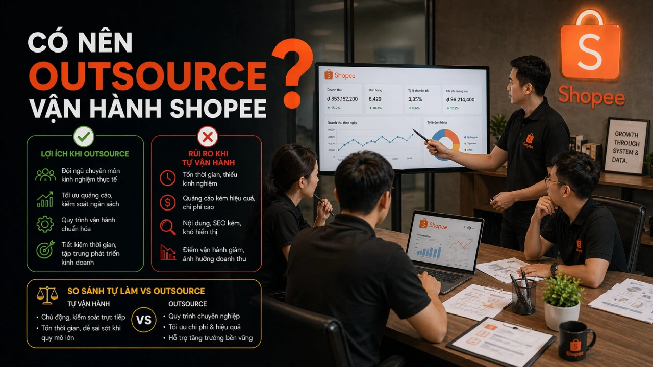 Có nên outsource vận hành Shopee không