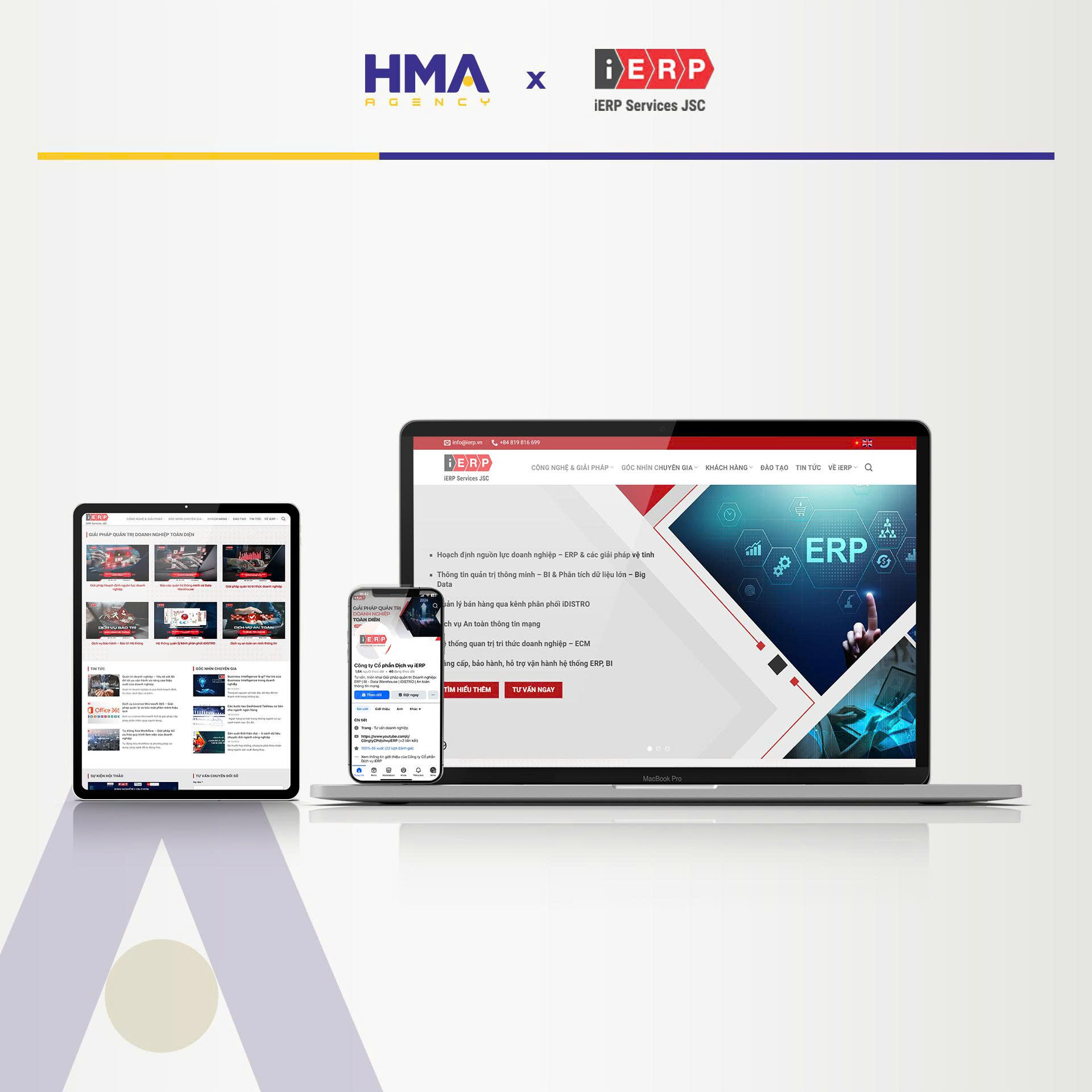 Dịch vụ Phòng Marketing thuê ngoài thành công cho dự án iERP - HMA AGENCY