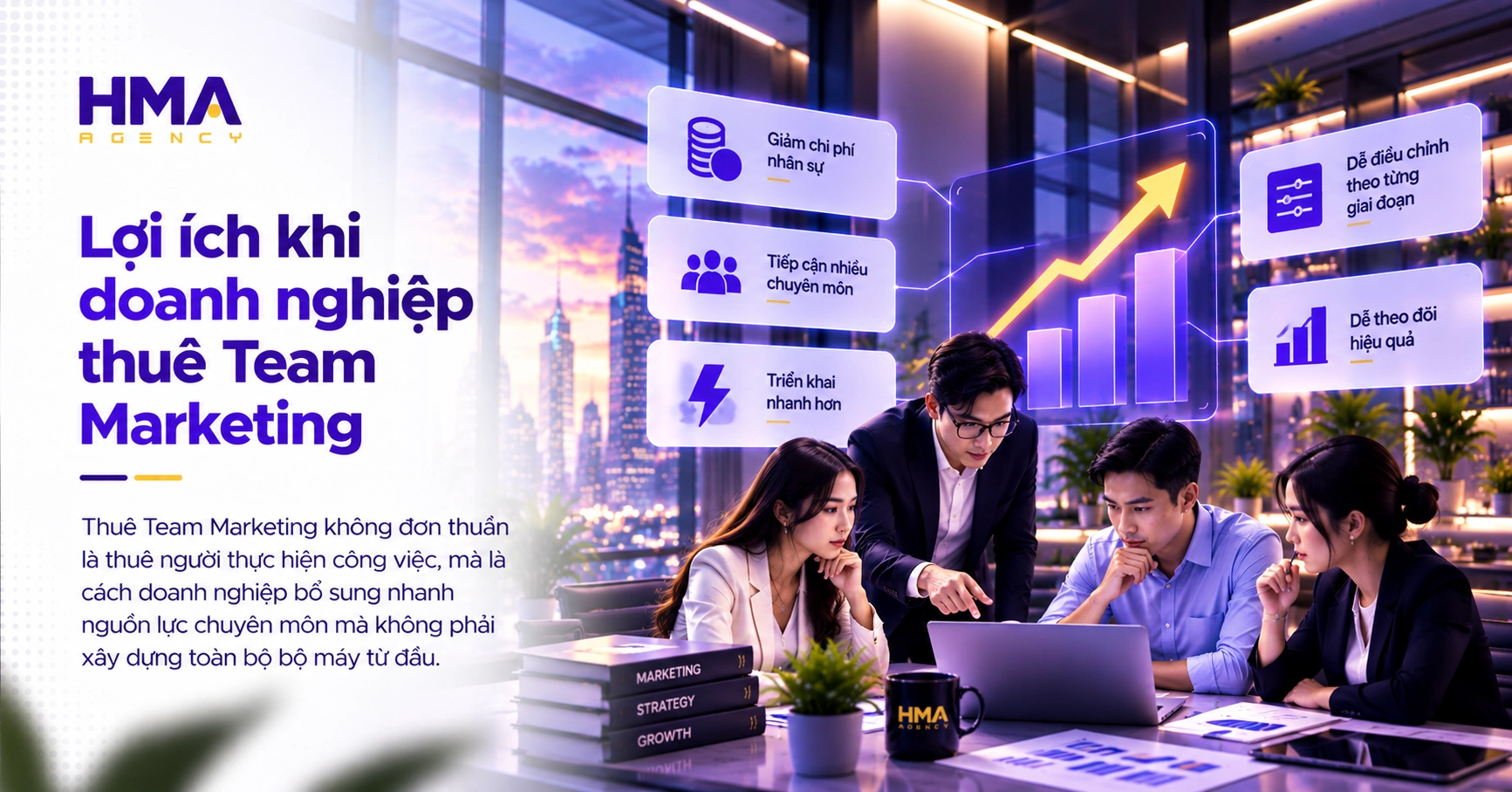 Lợi ích khi doanh nghiệp thuê Team Marketing