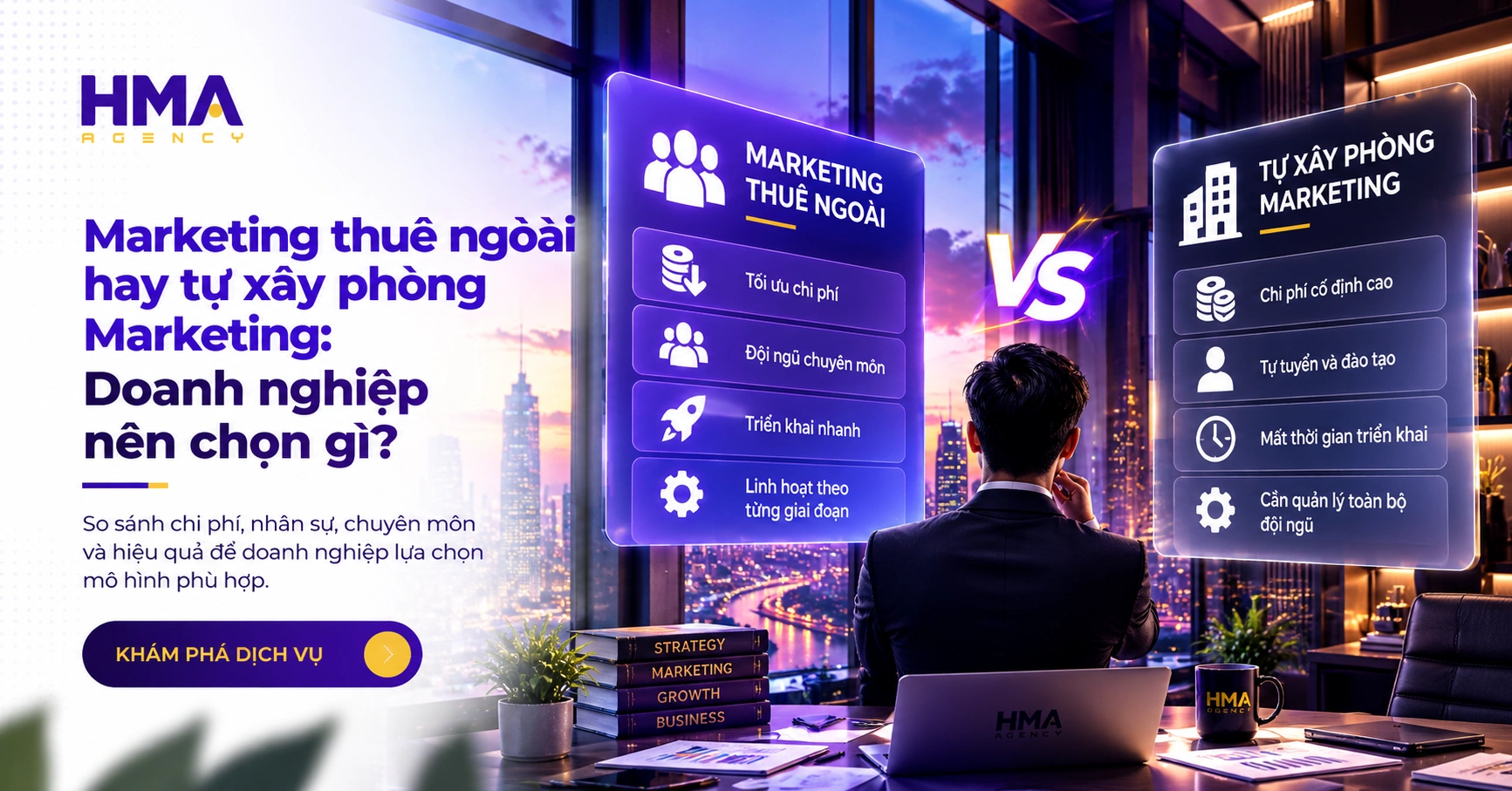 Marketing thuê ngoài hay tự xây phòng Marketing Doanh nghiệp nên chọn gì dd