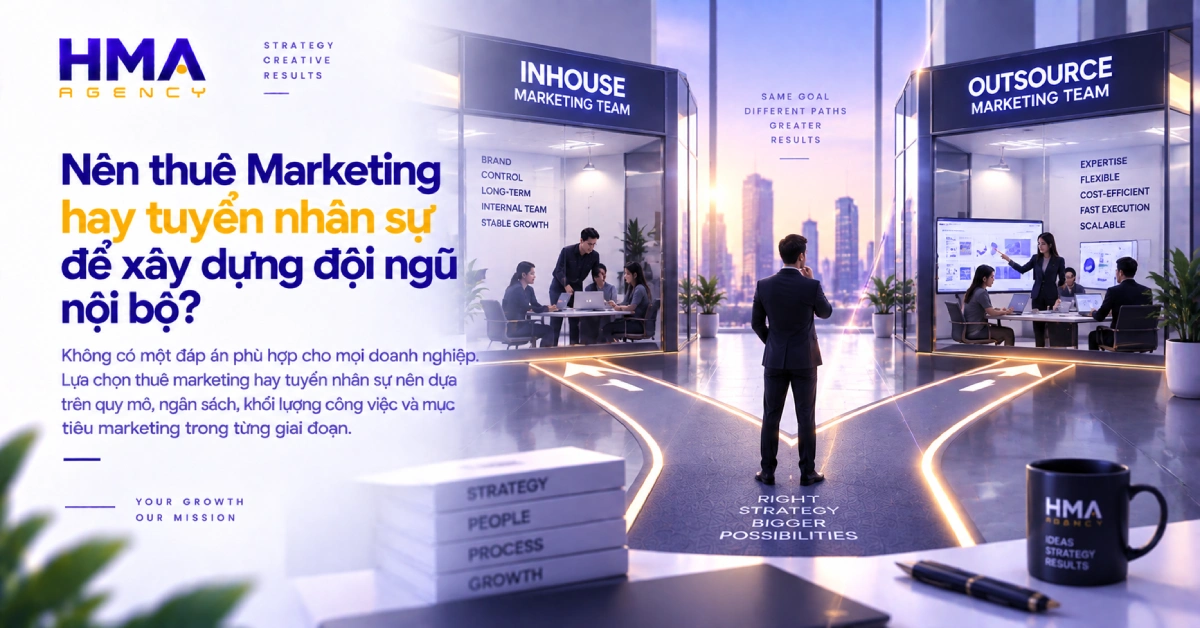 Nên thuê Marketing hay tuyển nhân sự để xây dựng đội ngũ nội bộ