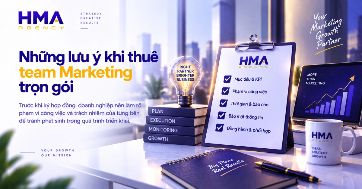Những lưu ý khi thuê team Marketing trọn gói
