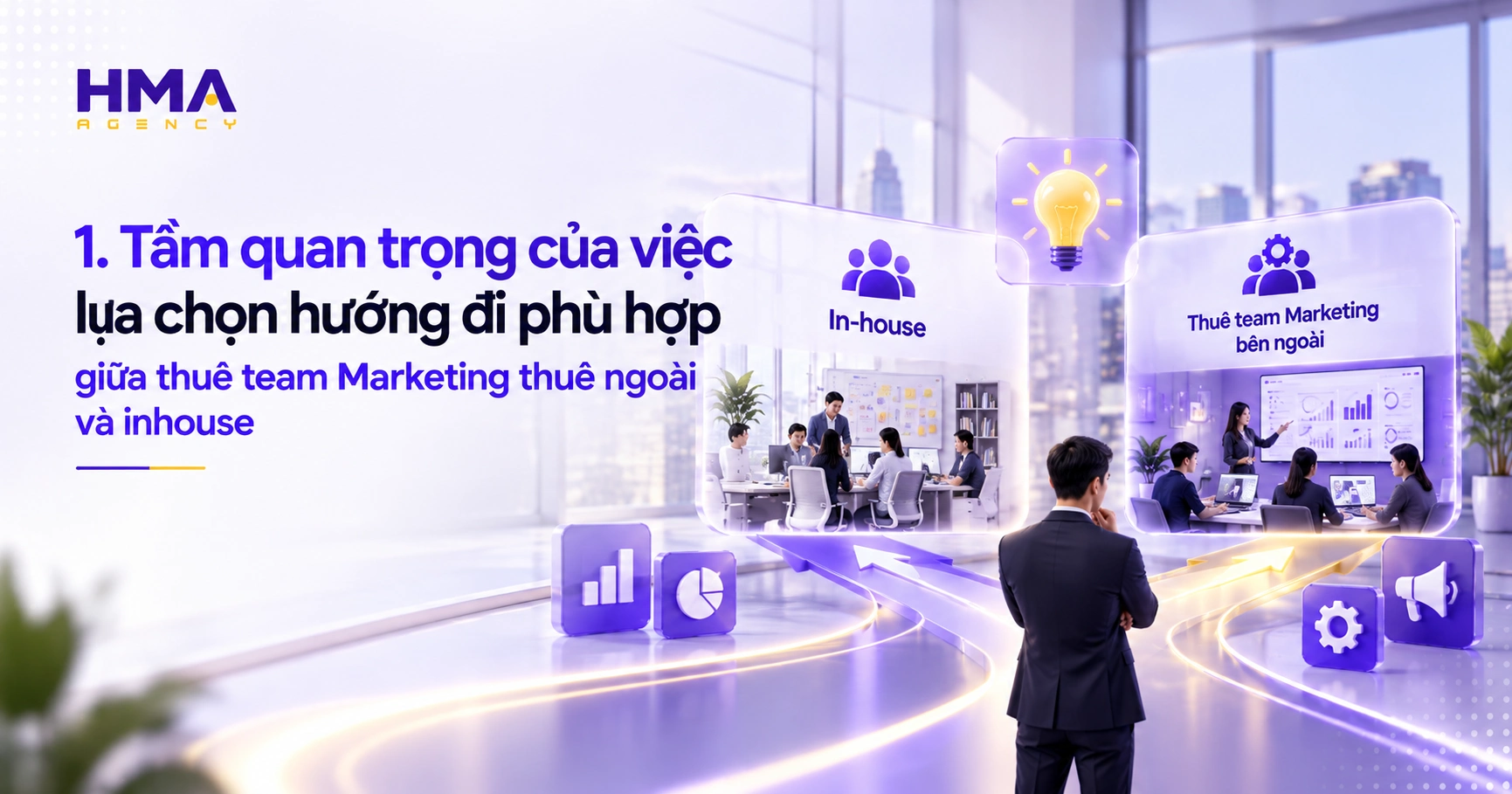 Tầm quan trọng của việc lựa chọn hướng đi phù hợp giữa thuê team Marketing thuê ngoài và inhouse