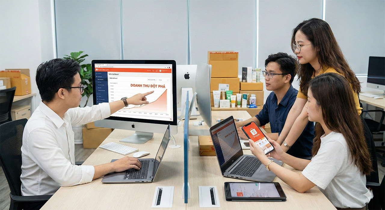 vận hành gian hàng Shopee