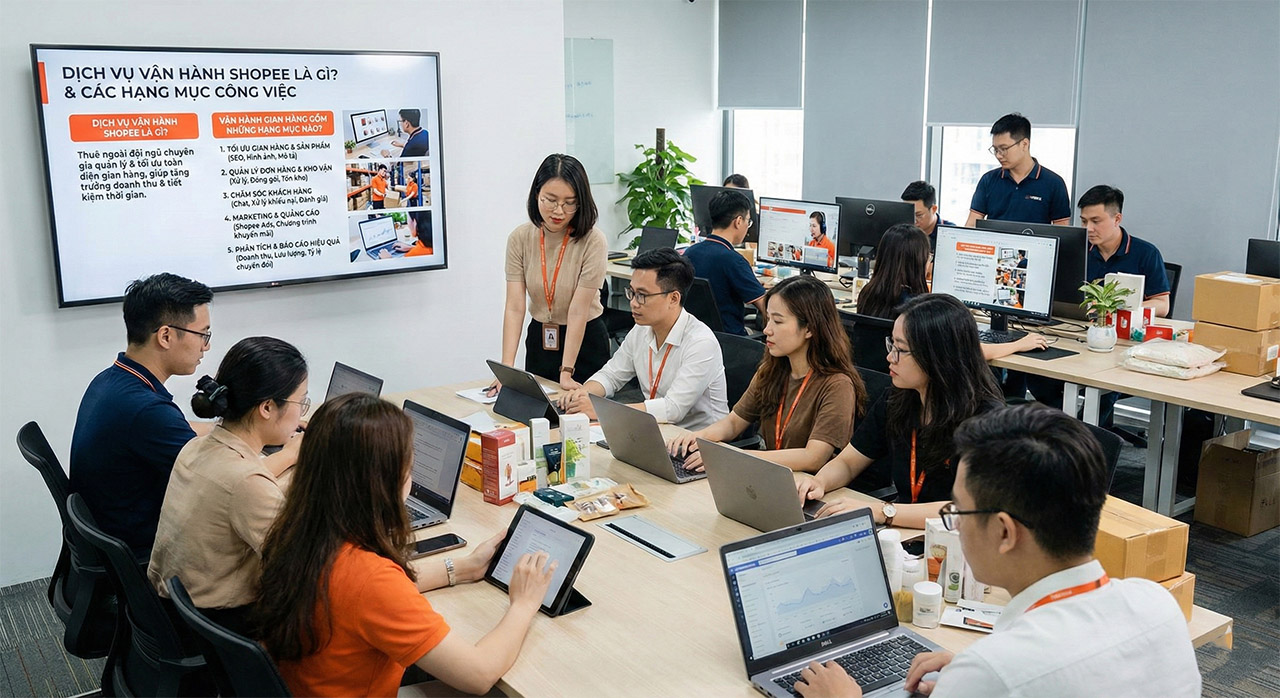 vận hành gian hàng Shopee